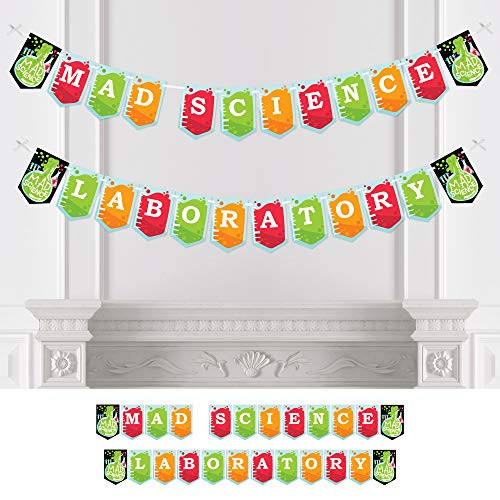 Big Dot of Happiness Scientist Lab  Mad Science Baby Shower or Birthday Party Bunting Banner  Party Decorations  Mad Science Laboratory
