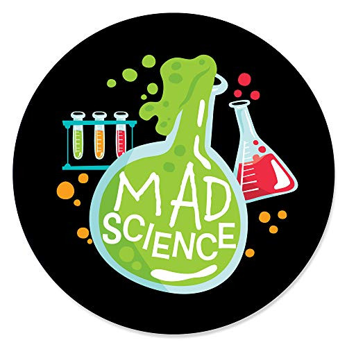 Big Dot of Happiness Scientist Lab  Mad Science Baby Shower or Birthday Party Circle Sticker Labels  24 Count