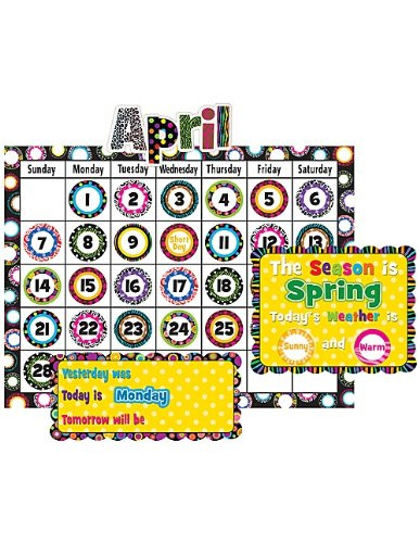 Teacher Created Resources Fancy Circles Calendar Bulletin Board (5205)