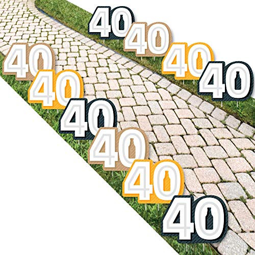Big Dot of Happiness Cheers and Beers to 40 Years Forty Shaped Lawn Decorations Outdoor 40th Birthday Party Yard Decorations 10 Piece Big Dot of Happiness Cheers and Beers to 40 Years Forty Shaped Lawn Decorations Outdoor 40th Birthday Party Yard Decorations 10 Piece