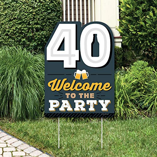 Big Dot of Happiness Cheers and Beers to 40 Years Party Decorations 40th Birthday Party Welcome Yard Sign Big Dot of Happiness Cheers and Beers to 40 Years Party Decorations 40th Birthday Party Welcome Yard Sign