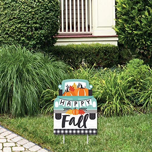 Big Dot of Happiness Happy Fall Truck Outdoor Lawn Sign Harvest Pumpkin Party Yard Sign 1 Piece Big Dot of Happiness Happy Fall Truck Outdoor Lawn Sign Harvest Pumpkin Party Yard Sign 1 Piece