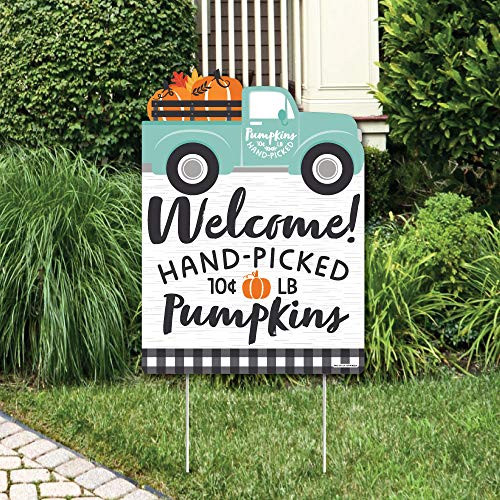 Big Dot of Happiness Happy Fall Truck Party Decorations Harvest Pumpkin Party Welcome Yard Sign Big Dot of Happiness Happy Fall Truck Party Decorations Harvest Pumpkin Party Welcome Yard Sign