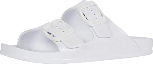 Skechers Kids Girls Cali Gear Molded Pearlized Slides Little KidBig Kid White 12 Little Kid M