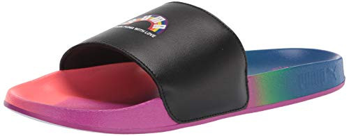 PUMA Mens Leadcat Slide x Pride Sandal Black White 8