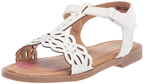 Josmo Girls Diana Flat Sandal White 6 Medium US Toddler
