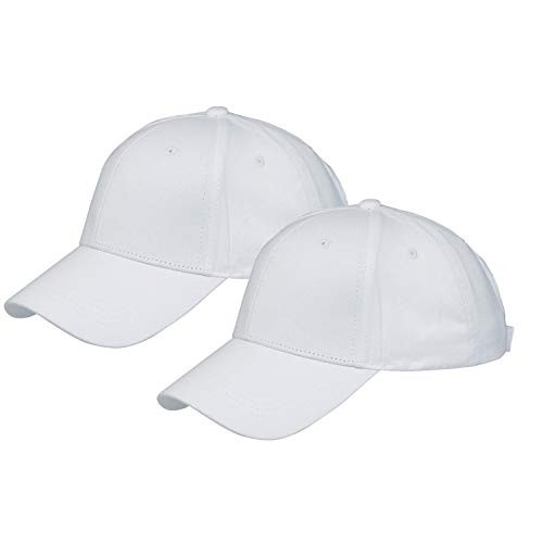 Marky G Apparel 6Panel Structured Twill Cap 2 Pack White OS