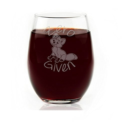 Zero Fox Given Stemless Wine Glass 15oz