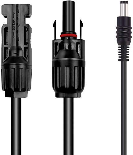 Aeiusny Solar Panel Adapter Connector Cable DC 55mm x 21mm for Portable Solar Generator