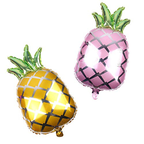 Morndew 2 PCS Summer Time Style Pineapple Foil Balloons for Hawaiian Beach Summer Tropical Themed Party Birthday Party Baby Shower Wedding Party Decorations