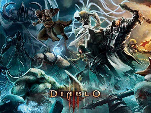 Diablo Backdrop Poster Video Game Party Photo Banner Studio Booth Background Props Gaming Boy Game On Birthday Party Decorations Banner