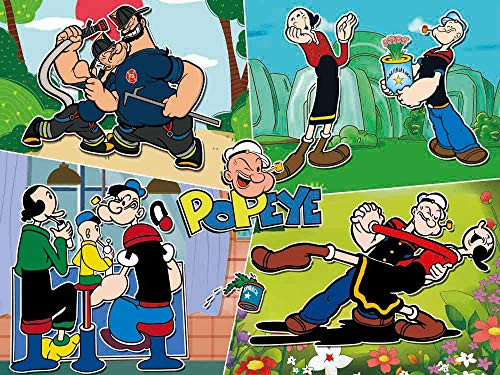 Popeye The Sailor Backdrop Poster Cartoon Theme Birthday Photo Banner Party Kids Happy Birthday Baby Shower Background Cake Table Banner Booth Studio Props