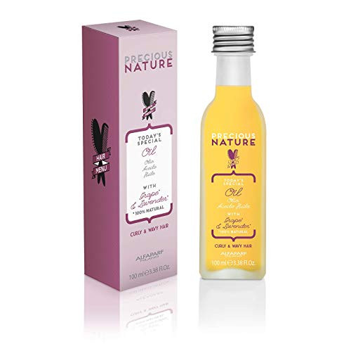 Alfaparf Milano Precious Nature Curly  Wavy Hair Oil  Enriched with Lavender and Grape Serum  Lightweight Detangling Leavein Treatment  Color Safe  Professional Salon Quality  338 Fl Oz