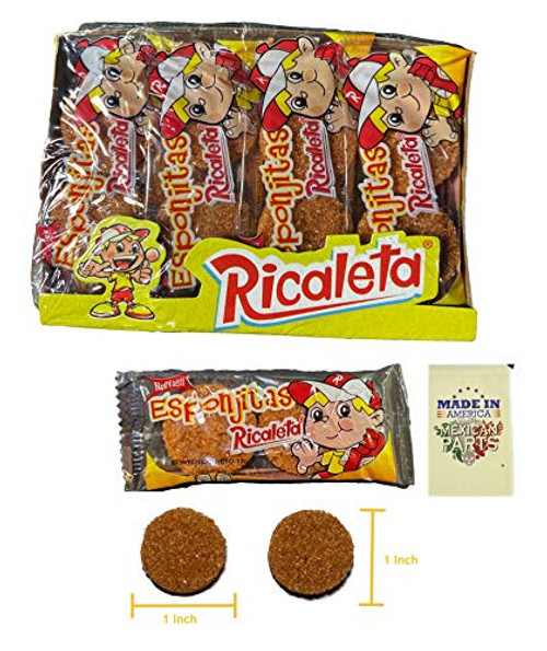 Ricaletas Esponjitas Tamarindo Flavored 20 Count Candy Pills Made of Ricaleta Mexican Candy 13 Grams Version Tamarind Flavored Candy Pills  Cute Bag Bundle