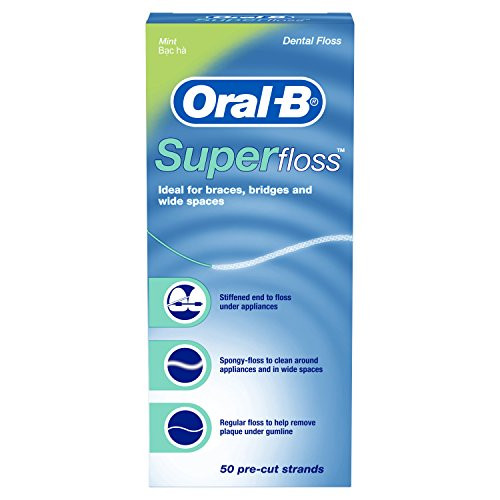 OralB Super Floss PreCut Strands Dental Floss Mint 50 Count OralB Super Floss PreCut Strands Dental Floss Mint 50 Count