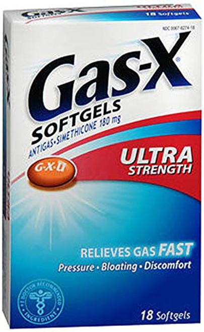 GasX Softgels Ultra Strength 18 Soft Gels Pack of 3