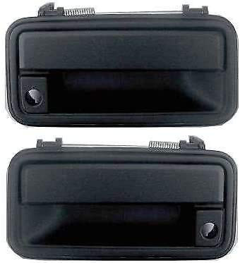 IMatch Auto Parts Front Driver and Passenger Side Door Handle Replacement For 9500 Chevrolet Suburban TAHOE GMC YUKON GM1310132 GM1311132 15742229 15742230 Black Textured Outer With Keyhole Set of 2