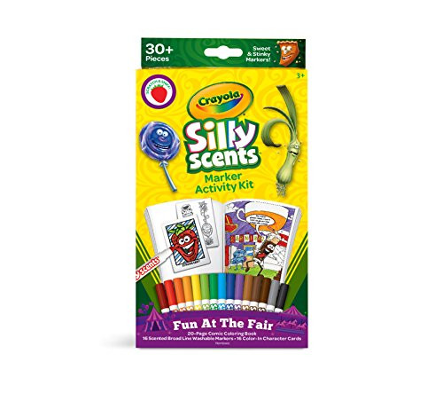 Crayola Silly Scents Coloring Book & Scented Markers, Fair Coloring Pages, Gift
