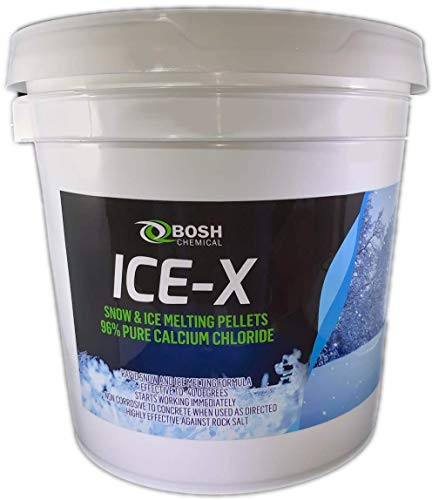 Bosh Chemical Ice X  Snow  Ice Melting Pellets  96 Calcium Chloride 15 LB