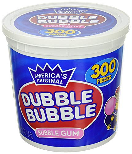 LIMITED EDITION  Americas Original Dubble Bubble Bubble Gum 476 Ounce Value Tub 300 Individually Wrapped Pieces