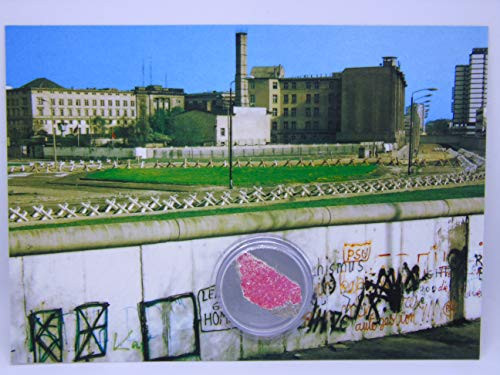 POSTCARD WITH SMALL AUTHENTIC PIECE OF THE BERLIN WALL Pariser Platz Germany POSTCARD WITH SMALL AUTHENTIC PIECE OF THE BERLIN WALL Pariser Platz Germany