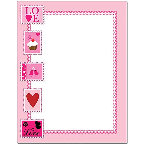 Love Stamps Letterhead Laser  Inkjet Printer Paper 25 Sheets