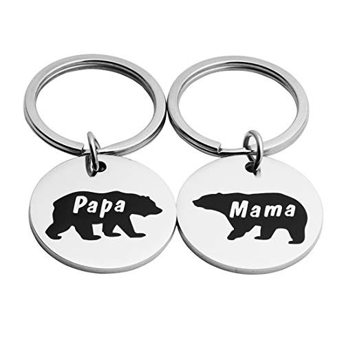 Meibai Mama Bear and Papa Bear Matching Keychains for Couples Mom  Dad Husband and Wife Mama Bear  Papa Bear Meibai Mama Bear and Papa Bear Matching Keychains for Couples Mom  Dad Husband and Wife Mama Bear  Papa Bear