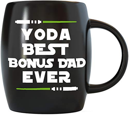 Yoda Best Step Dad Ever for Awesome StepDad Greatest Stepfather from Wife Step Son Daughter Gifts for Dads Christmas Fathers Day Gift for Stepdad Funny Novelty Gag Gift Coffee Mug Tea Cup
