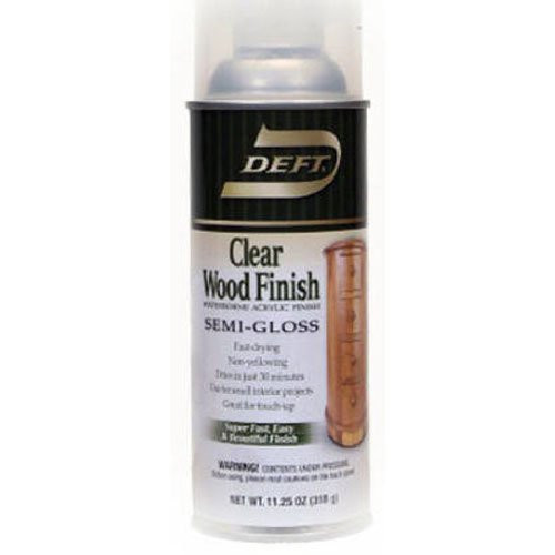 Deft Interior Water-Based Clear Wood Finish Semi-Gloss Spray, 11.25-Ounce Aerosol