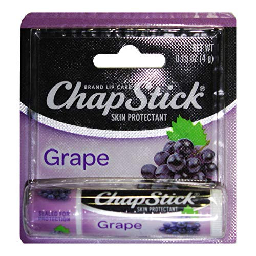 Chapstick 1 Stick Grape Flavored Lip Balm  Paraben Free Lip Care  Carded 015 oz