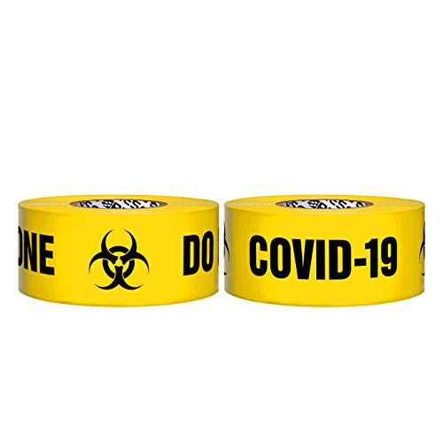 Presco Premium 3 Mil Thick Barricade Tape 3 in x 1000 ft Yellow with BlackQUARANTINE ZONE DO NOT ENTER COVID19 printing Presco Premium 3 Mil Thick Barricade Tape 3 in x 1000 ft Yellow with BlackQUARANTINE ZONE DO NOT ENTER COVID19 printing