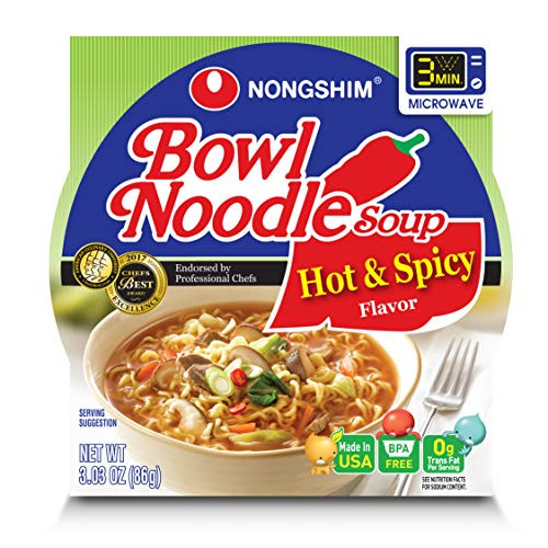 Nongshim Bowl Noodle Soup Hot  Spicy 303 Ounce Pack of 12