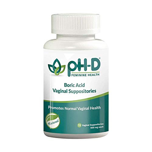 pHD Feminine Health  Boric Acid Suppositories  Woman Owned  Alternative Support for Vaginal Balance  Eliminate Odor from Menstruation Exercise Intimacy  Menopause  600 mg x 72 count