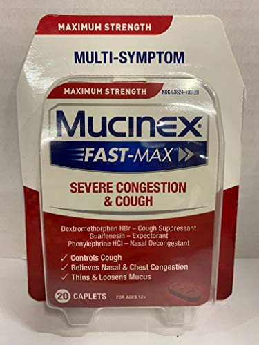 Mucinex FastMax Adult Severe Congestion  Cough Caplets 20ct