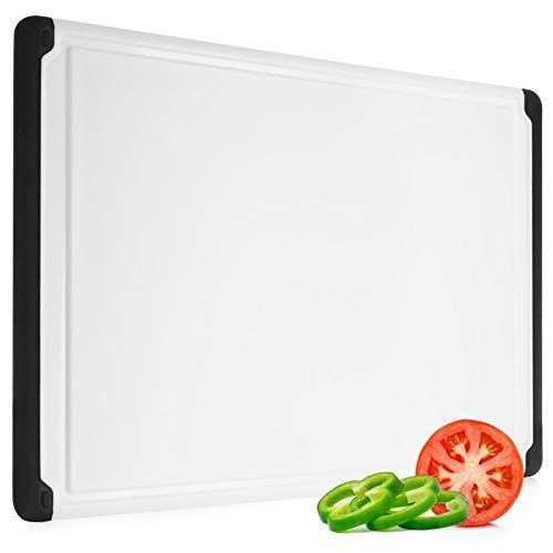 Large Cutting Board with Juice Groove  Plastic Kitchen Chopping Board for Meat Cheese and Vegetables Heavy Duty Serving Tray