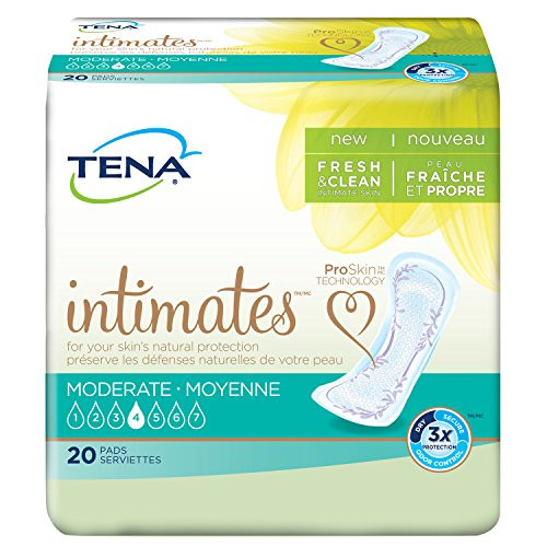 Tena Intimates Moderate Regular Incontinence Pad for Women 20 Count Pack of 2