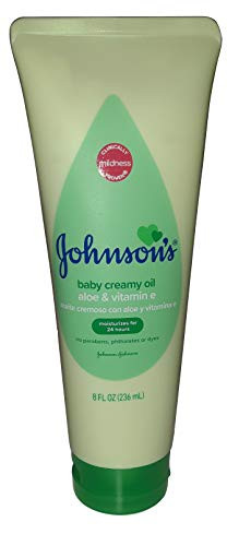 Johnson  Johnson Johnsons Baby Creamy Oil Aloe  Vitamin E 8 Ounce Pack of 6