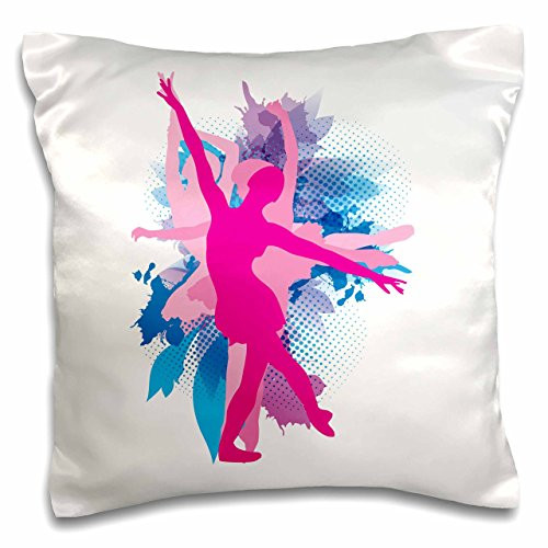 3dRose pc_219641_1 Ballerina Dancing in Pink Pillow Case, 16" x 16" 3dRose pc_219641_1 Ballerina Dancing in Pink Pillow Case, 16" x 16"