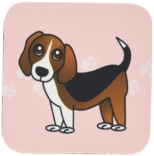 3dRose CST355432 Cute BeagleCartoon DogPink with PawprintsSoft Coasters Set of 8 3dRose CST355432 Cute BeagleCartoon DogPink with PawprintsSoft Coasters Set of 8