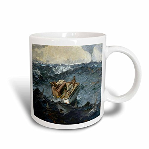 3dRose Print Of Vintage Winslow Homer Painting The Gulf Stream Mug 15 oz White 3dRose Print Of Vintage Winslow Homer Painting The Gulf Stream Mug 15 oz White
