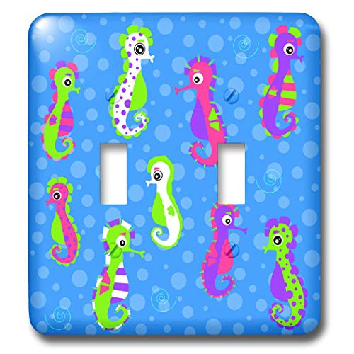 3dRose LLC lsp107992 Cute Seahorse Print Double Toggle Switch 3dRose LLC lsp107992 Cute Seahorse Print Double Toggle Switch