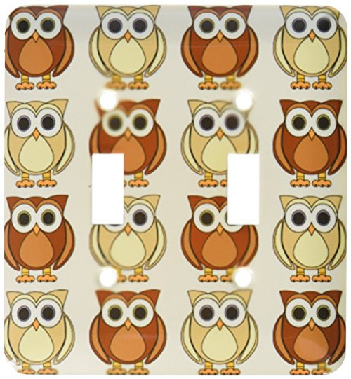 3dRose lsp285312 Cute Brown Owl Print Double Toggle Switch 3dRose lsp285312 Cute Brown Owl Print Double Toggle Switch