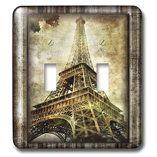 3dRose lsp364842 Eiffel Tower Double Toggle Switch