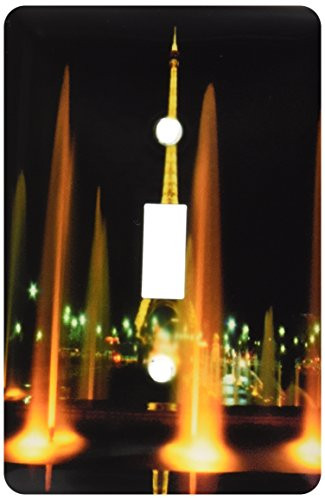 3dRose lsp551941 Eiffel Tower Nighttime Toggle Switch