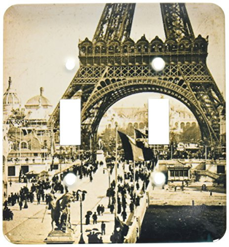 3dRose LLC lsp774482 Eiffel Tower with The Champ De Mars in The Distance Paris Exposition Double Toggle Switch