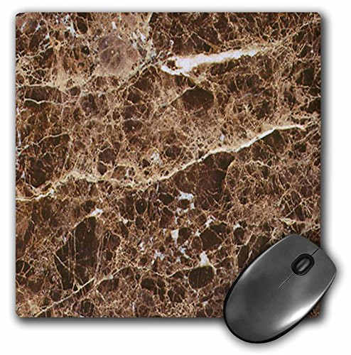 3dRose 8 X 8 X 025 Emperador Dark Marble Print Mouse Pad mp1121301