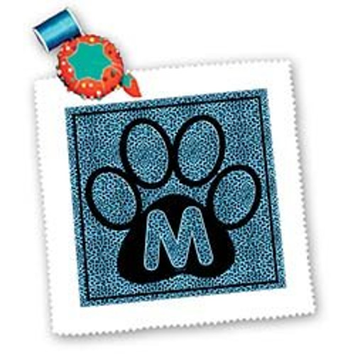 3dRose LLC Letter M Blue Cheetah Print Cat Paw 10 by 10Inch Quilt Square 3dRose LLC Letter M Blue Cheetah Print Cat Paw 10 by 10Inch Quilt Square