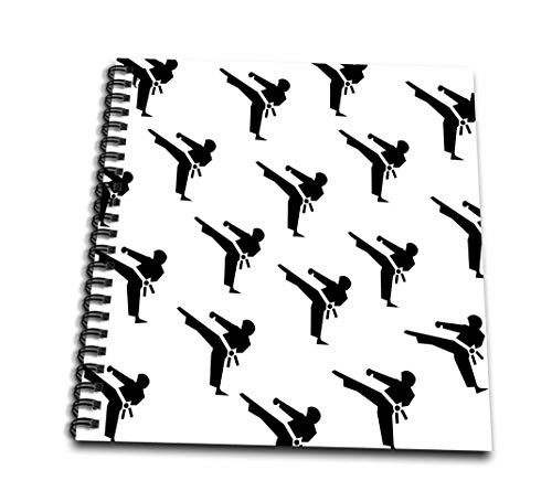 3dRose db2043803 Print of Cartoon Karate Repeat Toss Mini Notepad 4 x 4