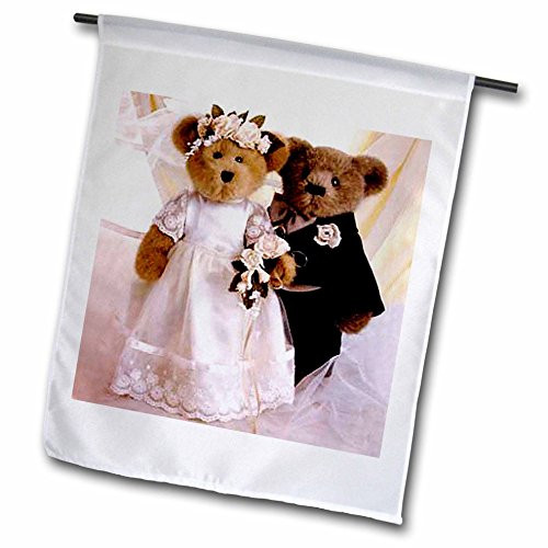 3dRose fl7931 Bride and Groom Bears Garden Flag 12 by 18Inch 3dRose fl7931 Bride and Groom Bears Garden Flag 12 by 18Inch