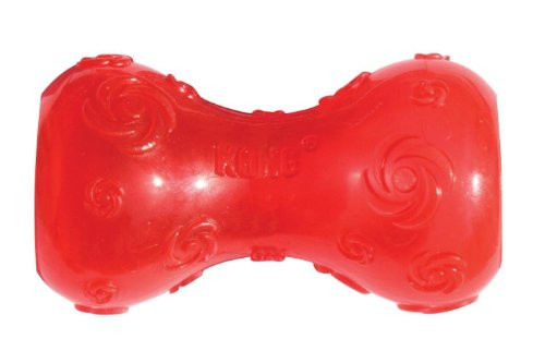 KONG Squeezz Dumbbell Dog Toy Small Colors Vary